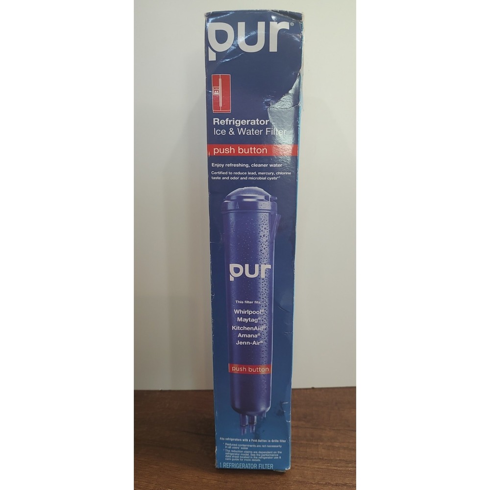 PUR Refrigerator Ice & Water Filter Cartridge Push Button Filter New Open Box A2